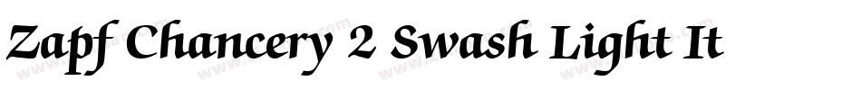 Zapf Chancery 2 Swash Light Italic字体转换